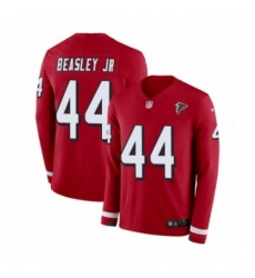 Men's Nike Atlanta Falcons #44 Vic Beasley Limited Red Therma Long Sleeve NFL Jersey