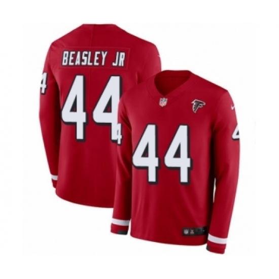 Men's Nike Atlanta Falcons #44 Vic Beasley Limited Red Therma Long Sleeve NFL Jersey Men's Nike Atlanta Falcons #44 Vic Beasley Limited Red Therma Long Sleeve NFL Jersey