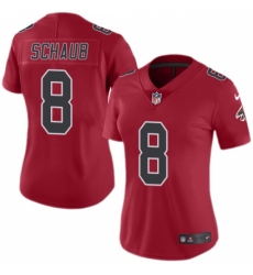 Women's Nike Atlanta Falcons #8 Matt Schaub Limited Red Rush Vapor Untouchable NFL Jersey