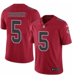 Men's Nike Atlanta Falcons #5 Matt Bosher Limited Red Rush Vapor Untouchable NFL Jersey