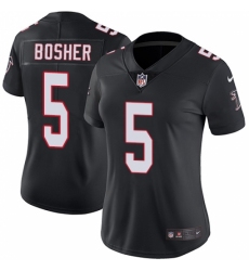 Women's Nike Atlanta Falcons #5 Matt Bosher Black Alternate Vapor Untouchable Limited Player NFL Jersey