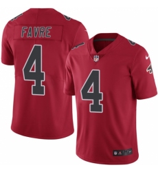 Men's Nike Atlanta Falcons #4 Brett Favre Limited Red Rush Vapor Untouchable NFL Jersey