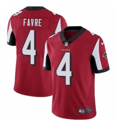 Men's Nike Atlanta Falcons #4 Brett Favre Red Team Color Vapor Untouchable Limited Player NFL Jersey