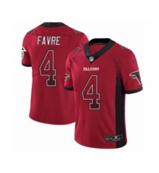 Youth Nike Atlanta Falcons #4 Brett Favre Limited Red Rush Drift Fashion NFL Jersey