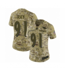 Women's Baltimore Ravens #91 Shane Ray Limited Camo 2018 Salute to Service Football Jersey
