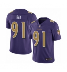 Youth Baltimore Ravens #91 Shane Ray Limited Purple Rush Vapor Untouchable Football Jersey