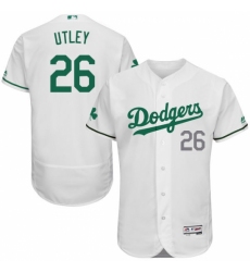 Men's Majestic Los Angeles Dodgers #26 Chase Utley White Celtic Flexbase Authentic Collection MLB Jersey