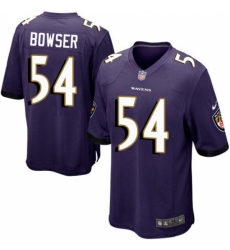 Men's Nike Baltimore Ravens #54 Tyus Bowser Game Purple Team Color NFL Jersey