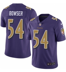 Men's Nike Baltimore Ravens #54 Tyus Bowser Limited Purple Rush Vapor Untouchable NFL Jersey