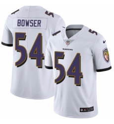 Men's Nike Baltimore Ravens #54 Tyus Bowser White Vapor Untouchable Limited Player NFL Jersey
