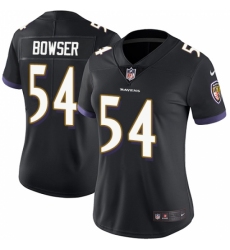 Women's Nike Baltimore Ravens #54 Tyus Bowser Black Alternate Vapor Untouchable Limited Player NFL Jersey