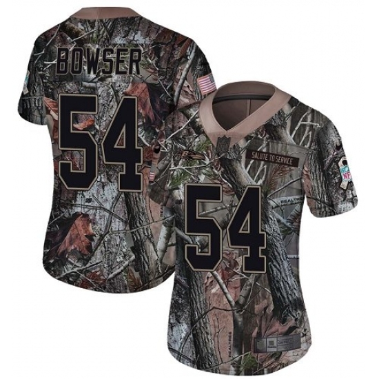 Women's Nike Baltimore Ravens #54 Tyus Bowser Limited Camo Salute to Service NFL Jersey Women's Nike Baltimore Ravens #54 Tyus Bowser Limited Camo Salute to Service NFL Jersey