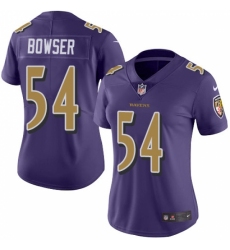 Women's Nike Baltimore Ravens #54 Tyus Bowser Limited Purple Rush Vapor Untouchable NFL Jersey