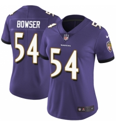 Women's Nike Baltimore Ravens #54 Tyus Bowser Purple Team Color Vapor Untouchable Limited Player NFL Jersey