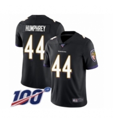 Men's Baltimore Ravens #44 Marlon Humphrey Black Alternate Vapor Untouchable Limited Player 100th Season Football Jersey