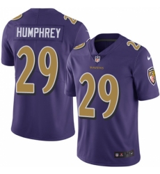 Men's Nike Baltimore Ravens #29 Marlon Humphrey Limited Purple Rush Vapor Untouchable NFL Jersey