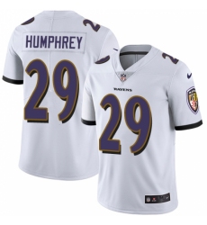 Men's Nike Baltimore Ravens #29 Marlon Humphrey White Vapor Untouchable Limited Player NFL Jersey