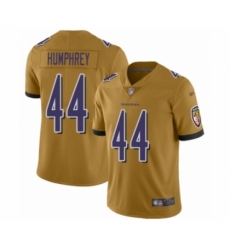 Women's Baltimore Ravens #44 Marlon Humphrey Limited Gold Inverted Legend Football Jersey