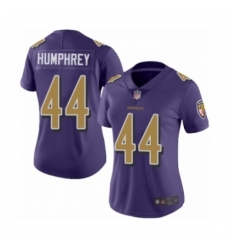 Women's Baltimore Ravens #44 Marlon Humphrey Limited Purple Rush Vapor Untouchable Football Jersey