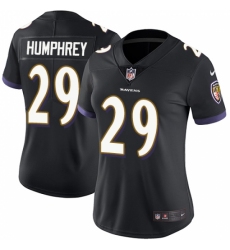 Women's Nike Baltimore Ravens #29 Marlon Humphrey Black Alternate Vapor Untouchable Limited Player NFL Jersey