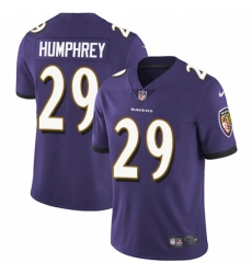 Youth Nike Baltimore Ravens #29 Marlon Humphrey Purple Team Color Vapor Untouchable Limited Player NFL Jersey