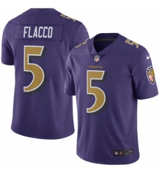 Men's Nike Baltimore Ravens #5 Joe Flacco Limited Purple Rush Vapor Untouchable NFL Jersey