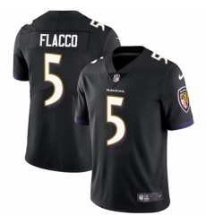 Youth Nike Baltimore Ravens #5 Joe Flacco Black Alternate Vapor Untouchable Limited Player NFL Jersey