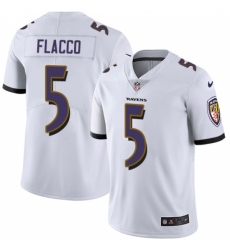 Youth Nike Baltimore Ravens #5 Joe Flacco White Vapor Untouchable Limited Player NFL Jersey