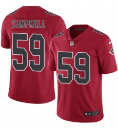 Men's Nike Atlanta Falcons #59 De'Vondre Campbell Limited Red Rush Vapor Untouchable NFL Jersey