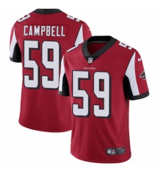 Men's Nike Atlanta Falcons #59 De'Vondre Campbell Red Team Color Vapor Untouchable Limited Player NFL Jersey