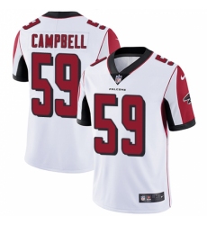 Men's Nike Atlanta Falcons #59 De'Vondre Campbell White Vapor Untouchable Limited Player NFL Jersey