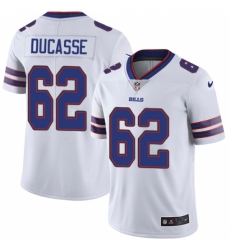 Men's Nike Buffalo Bills #62 Vladimir Ducasse White Vapor Untouchable Limited Player NFL Jersey