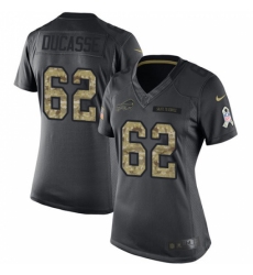 Women's Nike Buffalo Bills #62 Vladimir Ducasse Limited Black 2016 Salute to Service NFL Jersey