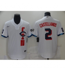 Men's Cincinnati Reds #2 Nick Castellanos Nike White 2021 MLB All-Star Game Replica Jersey