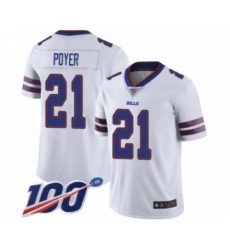 Men's Buffalo Bills #21 Jordan Poyer White Vapor Untouchable Limited Player 100th Season Football Jersey