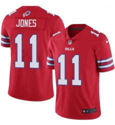 Men's Nike Buffalo Bills #11 Zay Jones Limited Red Rush Vapor Untouchable NFL Jersey