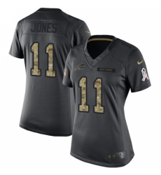 Women's Nike Buffalo Bills #11 Zay Jones Limited Black 2016 Salute to Service NFL Jersey