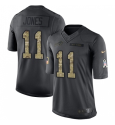 Youth Nike Buffalo Bills #11 Zay Jones Limited Black 2016 Salute to Service NFL Jersey