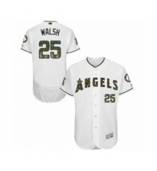 Men's Los Angeles Angels of Anaheim #25 Jared Walsh Authentic White 2016 Memorial Day Fashion Flex Base Baseball Player Jersey