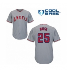 Youth Los Angeles Angels of Anaheim #25 Jared Walsh Authentic Grey Road Cool Base Baseball Player Jersey
