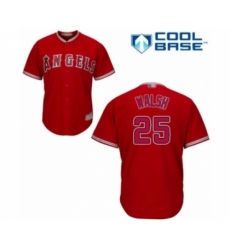 Youth Los Angeles Angels of Anaheim #25 Jared Walsh Authentic Red Alternate Cool Base Baseball Player Jersey