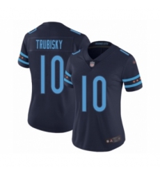 Women's Chicago Bears #10 Mitchell Trubisky Limited Navy Blue City Edition Football Jersey
