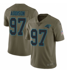 Men's Nike Carolina Panthers #97 Mario Addison Limited Olive 2017 Salute to Service NFL Jersey