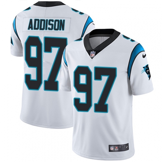 Men's Nike Carolina Panthers #97 Mario Addison White Vapor Untouchable Limited Player NFL Jersey Men's Nike Carolina Panthers #97 Mario Addison White Vapor Untouchable Limited Player NFL Jersey