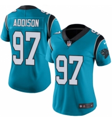 Women's Nike Carolina Panthers #97 Mario Addison Limited Blue Rush Vapor Untouchable NFL Jersey