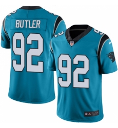 Men's Nike Carolina Panthers #92 Vernon Butler Blue Alternate Vapor Untouchable Limited Player NFL Jersey