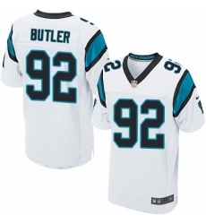 Men's Nike Carolina Panthers #92 Vernon Butler Elite White NFL Jersey