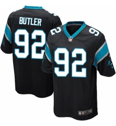Men's Nike Carolina Panthers #92 Vernon Butler Game Black Team Color NFL Jersey