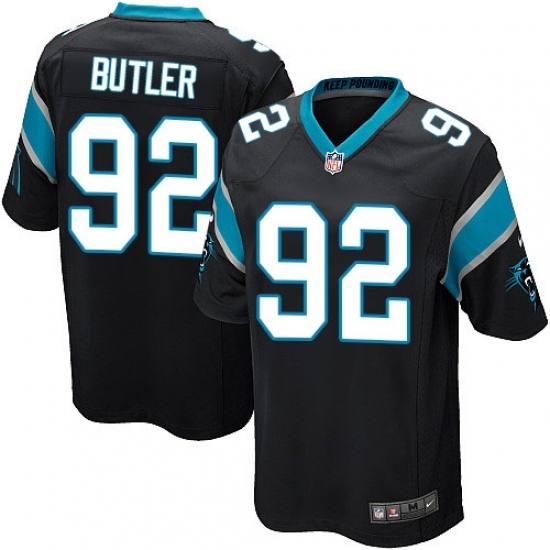 Men's Nike Carolina Panthers #92 Vernon Butler Game Black Team Color NFL Jersey Men's Nike Carolina Panthers #92 Vernon Butler Game Black Team Color NFL Jersey