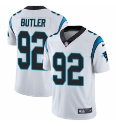 Men's Nike Carolina Panthers #92 Vernon Butler White Vapor Untouchable Limited Player NFL Jersey